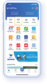 Bước 1: Từ Trang chủ ứng dụng VNPT Pay, chọn 'Rút tiền'